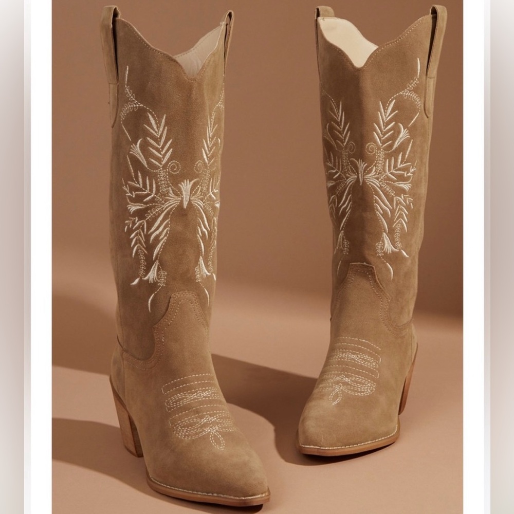 Altar’d State Mi.iM Flora Women's Tan Embroidered Western Boots